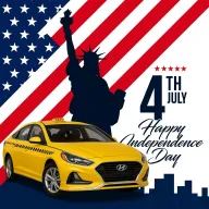 Celebrando el Dia de la Independencia de Estados Unidos con TAXIS D.A.R