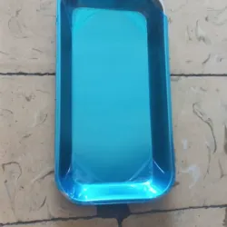 Bandejas plateadas largas