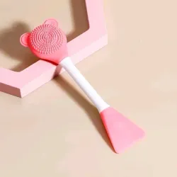 Brocha de silicona con cepillo facial 2 en 1