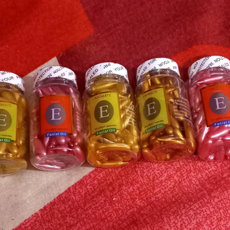 Capsulas de vitamina E facial 