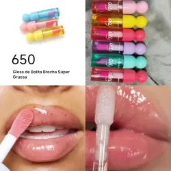 Gloss de bolita brocha súper gruesa