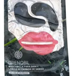 Mascarilla para ojos y labios de carbón de bambú