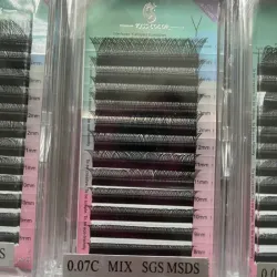 Pestañas YY Kiss color curvatura C mixtas 