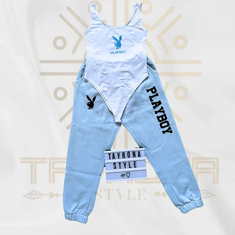 Azul - Body Blanco (Talla L)