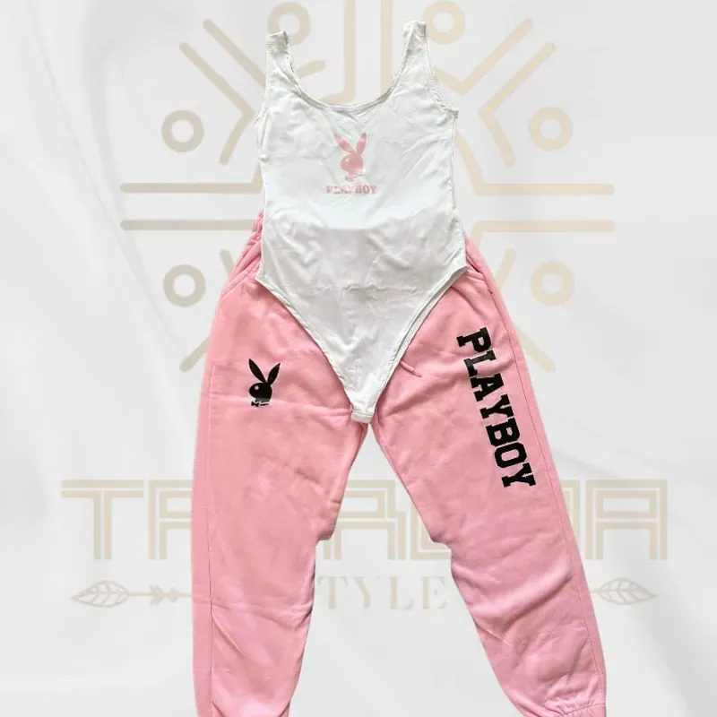 Rosado - Body Blanco (Talla M)