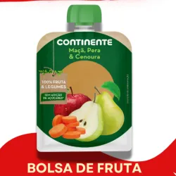BOLSA DE FRUTA MANZANA PERA ZANAHORIA CONTINENTE 90G