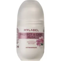 DESODORANTE ROLL ON PROTECT&CARE MUSK MYLABEL 50ML