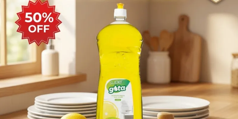 DETERGENTE MANUAL VAJILLA SUPER GOTA LIMÓN 2L