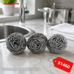 ESTROPAJO ACERO INOX NATSIL L3P2