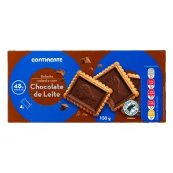 GALLETAS CUBIERTAS CHOCOLATE LECHE CONTINENTE 150G