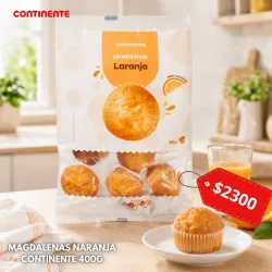 MAGDALENAS NARANJA CONTINENTE 400G