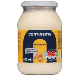 MAYONESA CONTINENTE FRASCO 419G