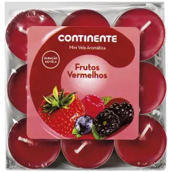 MINI VELAS CONTINENTE FRUTOS ROJOS 18U