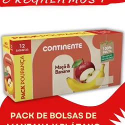 PACK DE BOLSAS DE MANZANA Y PLATANO CNT 12X90G