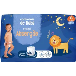 PAñALES ABSORCION CNT DEL BEBE T6 (13 - 18 Kg) 40UN
