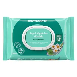 PAPEL HIGIÉNICO HÚMIDO CONTINENTE BIODEGRADAVEL 60UN