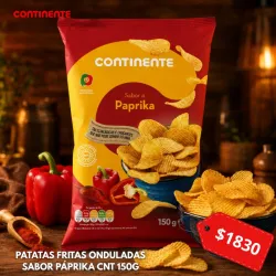 PATATAS FRITAS ONDULADAS SABOR PÁPRIKA CNT 150G
