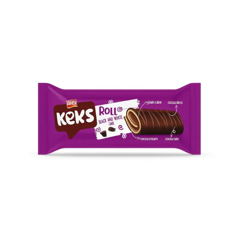 Pastelito enrollado con crema de cacao 