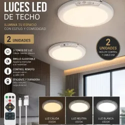 Lámpara LED de Techo con Sensor