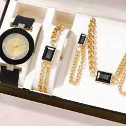 Reloj + Collar + Pulso + Pendientes