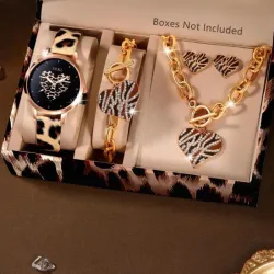 Reloj + Collar + Pulso + Pendientes