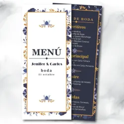 Carta de menú sencilla