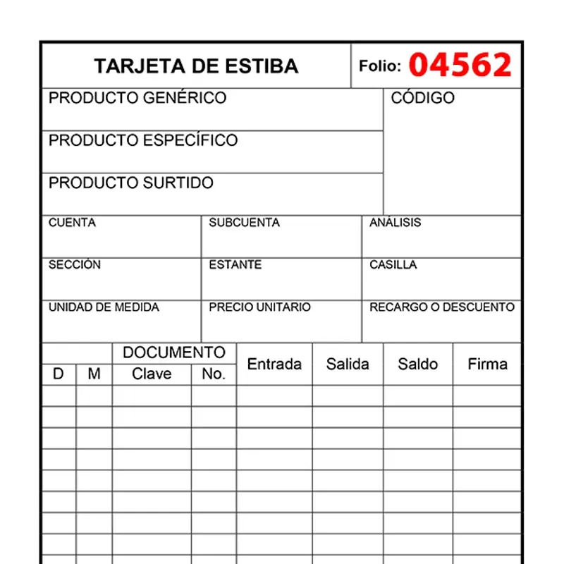 Tarjeta de estiba