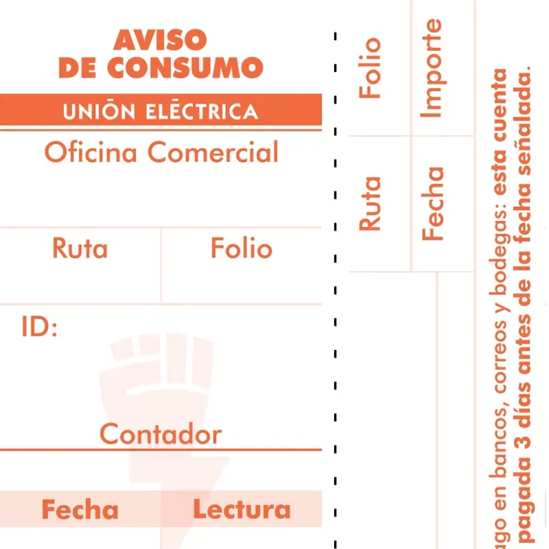 Ticket Empresa Eléctrica  (1/8)