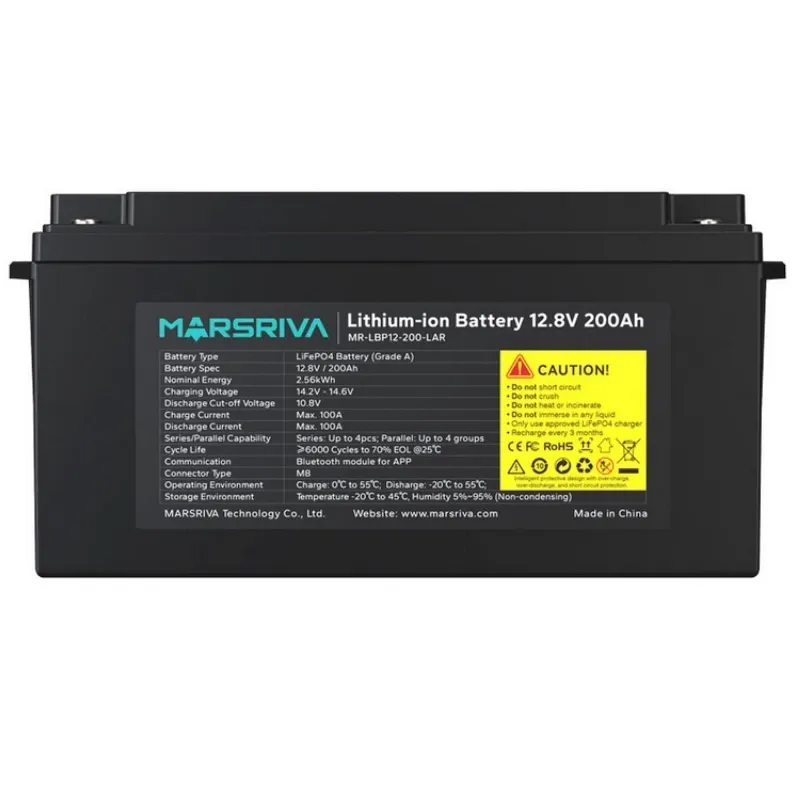 Batería Lithium MR-LBP12-200-LAR  2.56kWh (25.6V /100Ah)