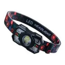 Linterna buytiti recargable tipo minero, con luz blanca, roja y banda ajustable para la cabeza
