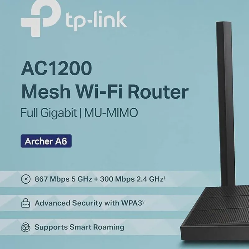 🌐 TP-Link Router WiFi Gigabit AC1200 (Archer A6)