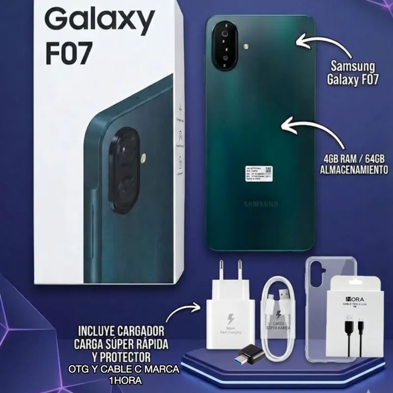Combo plus SAMSUNG F07 con accesorios