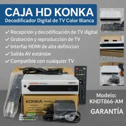 ✅ CAJA HD KONKA – Decodificador Digital de TV Color Blanca ✅