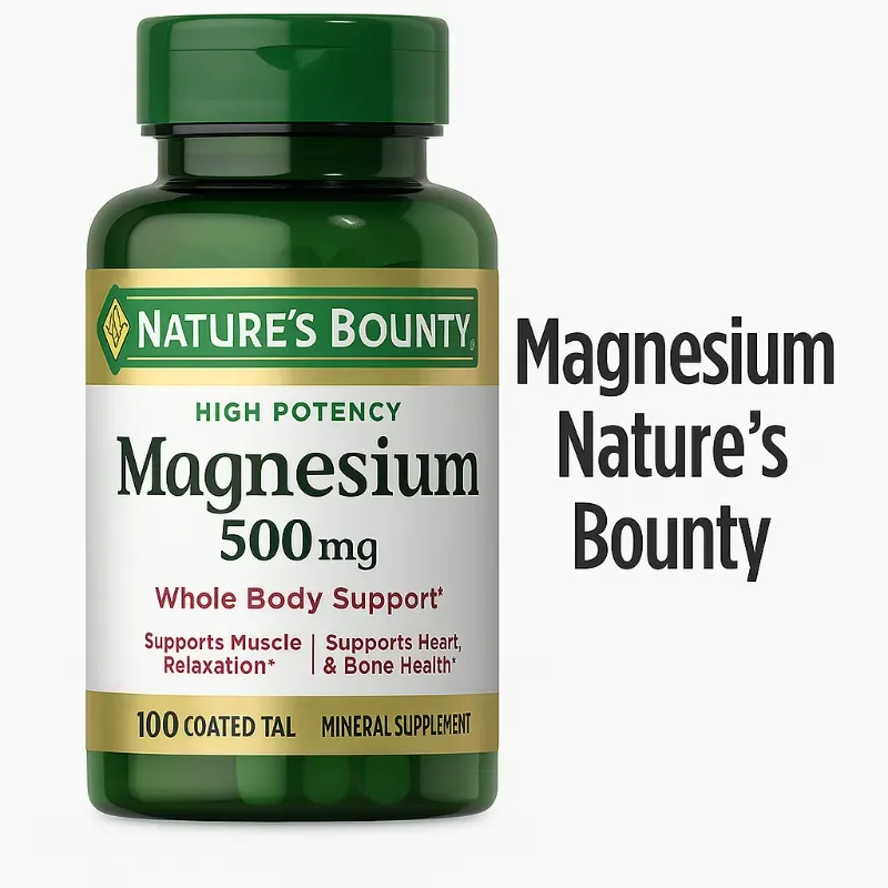 💊 Magnesio 500 mg MARCA Nature's Bounty (100 tabletas)