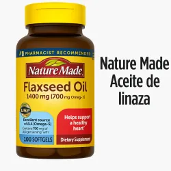 🟢 Nature Made Aceite de Linaza 1400 mg – Extra Fuerte (100 cápsulas blandas)