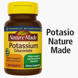 🔸 Nature Made Potasio 550 mg – 100 tabletas