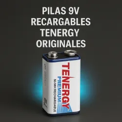 🔋 Pila Recargable 9V TENERGY ORIGINALES (1 Unidad)