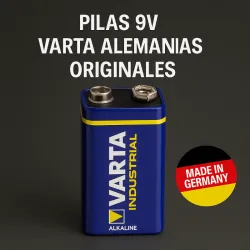 🔋 Pilas 9V Varta Alemanas ORIGINALES (1 Unidad)