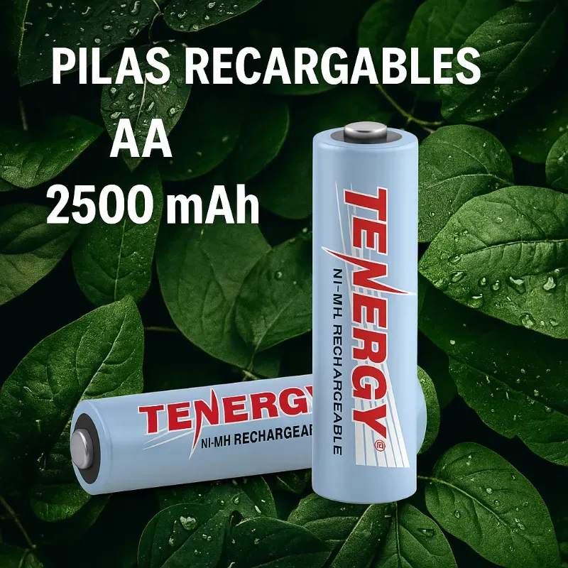 🔋 Pilas Recargables AA 2500 mAh TENERGY (2 Unidades)