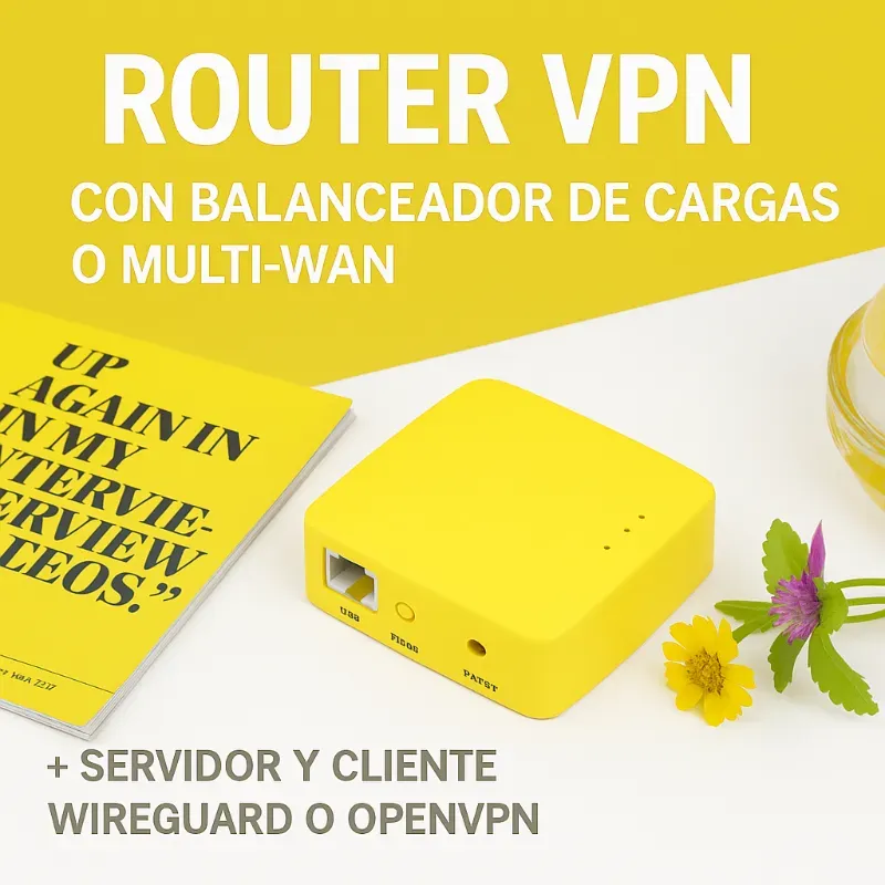 📶 Router VPN con Balanceador de Cargas (Multi-WAN) + WireGuard/OpenVPN