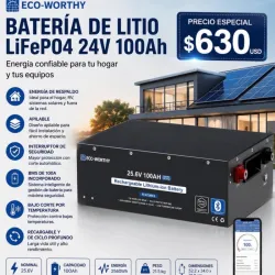 Batería 24v ×100Ah (2.5kwh)