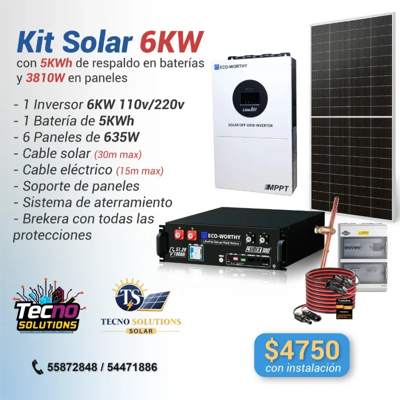 Kit Eco-Worthy 6kw 110v/220v