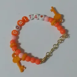 Pulsera de perlas naranja🍊