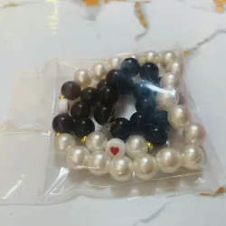 Pulsera de perlas y Corazon 🤎