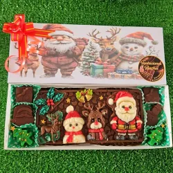 Familia navideña feliz 