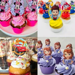 Docena de adornos para cupcake montados 3D en foami