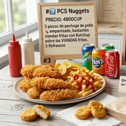 🥩🍟🥤#3 PCS Nuggets
