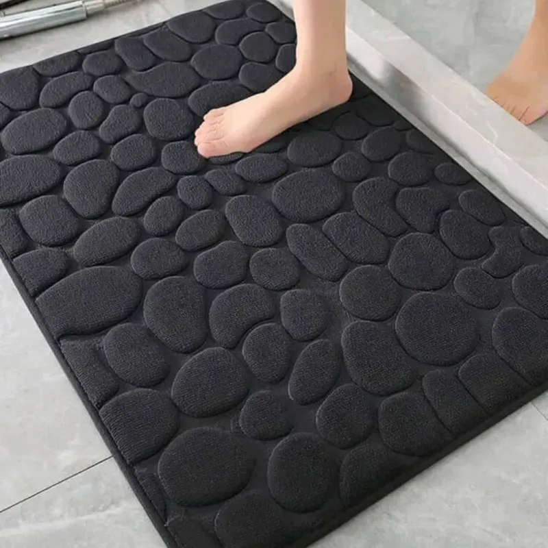 Alfombra Negra con Relieve 