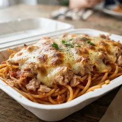 🍝Espaguetis con Atún y Queso 🧀 Gouda 