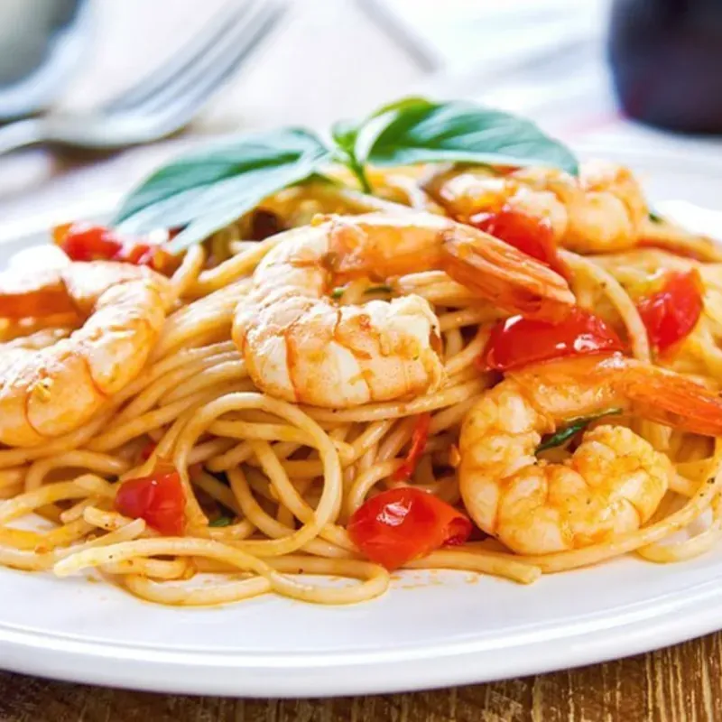 🍝Espaguetis con Camarones 🍤